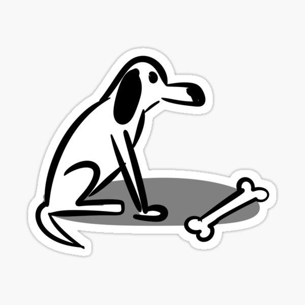 Cartoon Dog with Bone