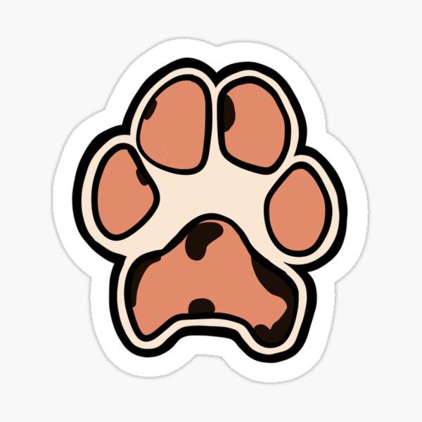 White and Pink Dog Paw with Spots